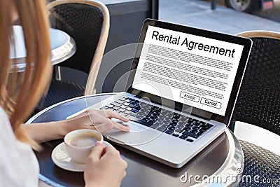 Rental agreement Stock Photo