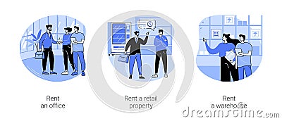 Renting commercial property isolated cartoon vector illustrations se Vector Illustration