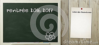 rentree 2016 2017 written on blackboard Stock Photo