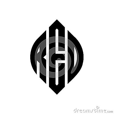 REO circle letter logo design with circle and ellipse shape. REO ellipse letters with typographic style. The three initials form a Vector Illustration
