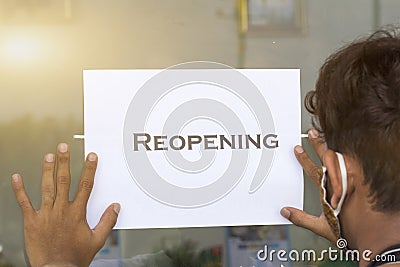 Reopening office Editorial Stock Photo