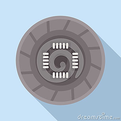 Repair clutch icon flat vector. Disk kit Vector Illustration