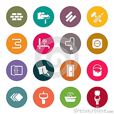 Repair icon set Vector Illustration