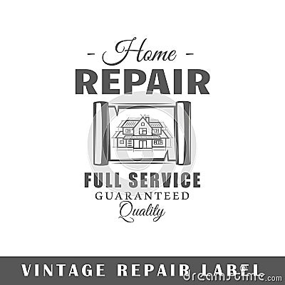 Repair label template Vector Illustration