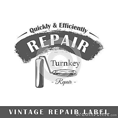 Repair label template Vector Illustration
