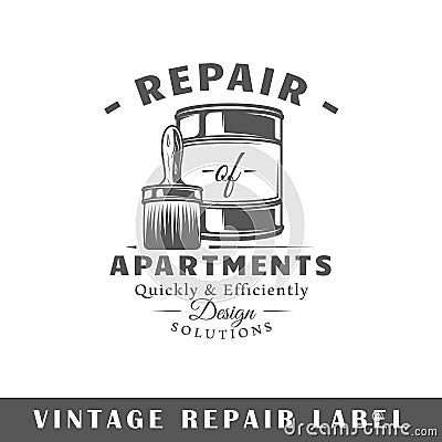 Repair label template Vector Illustration