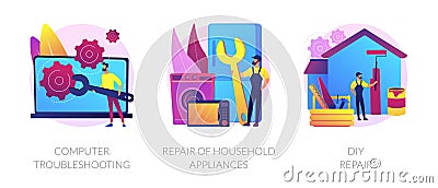 Repair and maintenance services abstract concept vector illustrations. Vector Illustration