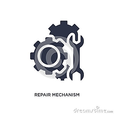 repair mechanism icon on white background. Simple element illustration from mechanicons concept Vector Illustration