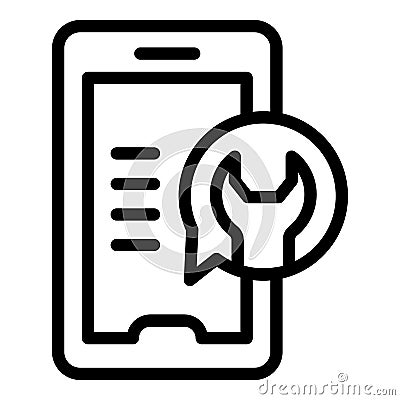 Repair order service icon, outline style Vector Illustration