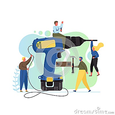 Repair service, vector flat style design illustration Vector Illustration