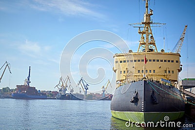 Repair of the ship Stock Photo