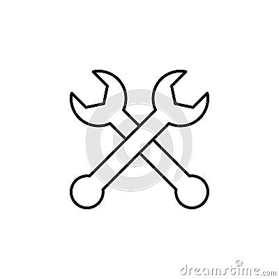Repair, wrenches outline icon. Can be used for web, logo, mobile app, UI, UX Vector Illustration