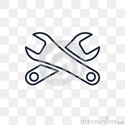 Repair Wrenches vector icon isolated on transparent background, Vector Illustration