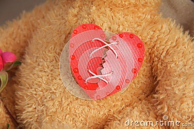 Repaired broken heart Stock Photo