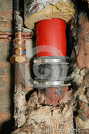 Repaired Burst, Leaking Drain Pipe, Sewer In The Wall. Replaced Old