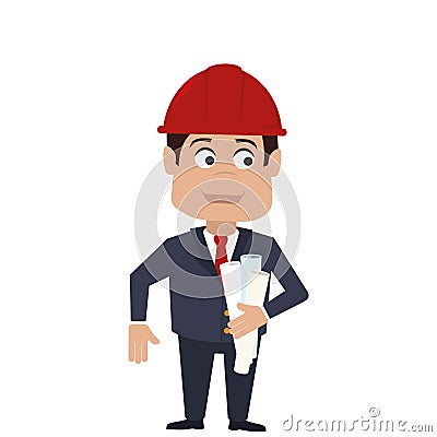 Repairman character working icon Vector Illustration