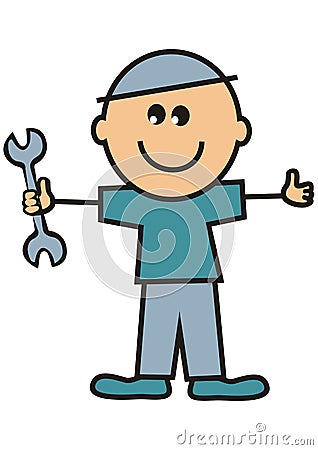 Repairman Vector Illustration