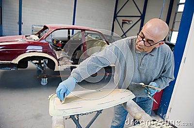 Repairman at work Stock Photo