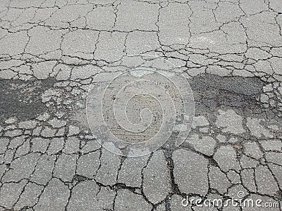 Our roads are in extremely poor condition, and the municipalities lack the money Stock Photo