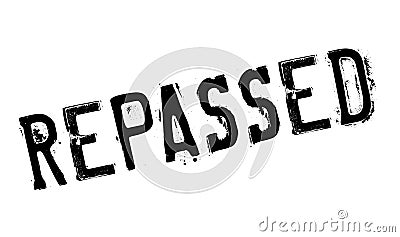 Repassed rubber stamp Stock Photo