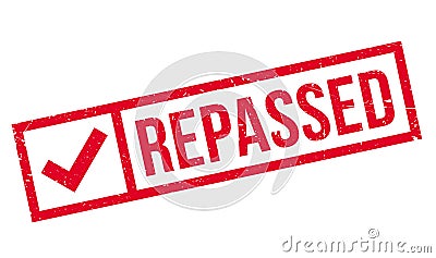 Repassed rubber stamp Stock Photo