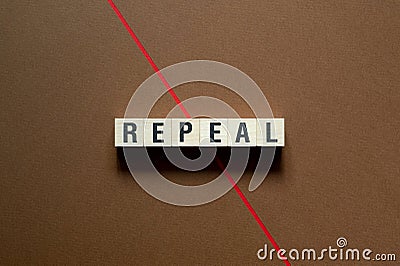 Repeal word concept on cubes Stock Photo