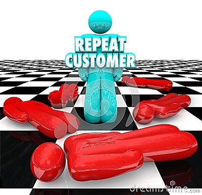 Repeat Customer Loyal Satisfied Faithful Client Return Business Stock Photo