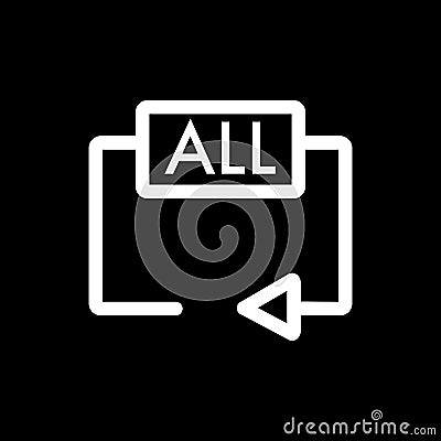 Repeat media player icon. Repeat all symbol. Vector Illustration