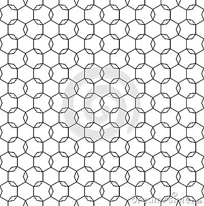 Repeat ornamental background, black thin lines Vector Illustration