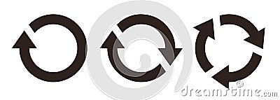 Repeat sign, reload icon, refresh, loading, reset vector symbol set Vector Illustration