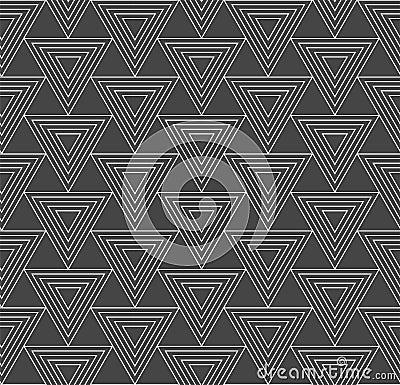 Repeat Wave Graphic Luxury, Texture Texture. Repetitive Classic Vector Triangle Background Pattern. Seamless Ornate Triangular, Vector Illustration