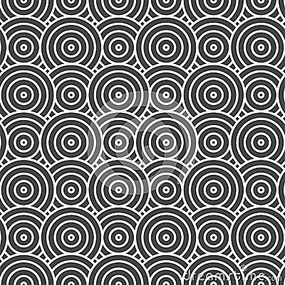 Repeat White Vector Curly Background Pattern. Continuous Retro Graphic Curved Swatch Texture. Repetitive Linear Wavy Deco Vector Illustration