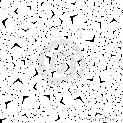 Repeatable geometric pattern with scattered, random shapes Vector Illustration