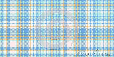 Repeatable patterns seamless plaid pattern, length texture textile vector. Collage check tartan background fabric in cyan and Vector Illustration
