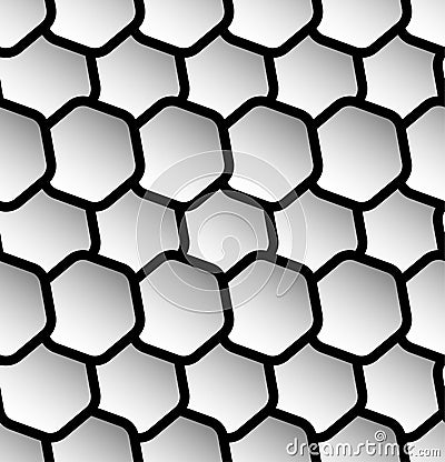 Repeatable seamless pattern with tilted, overlapping hexagons. G Vector Illustration