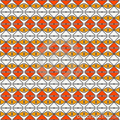 Repeated diamonds and lines background. African style ethnic wallpaper. Seamless pattern with rhombuses ornament. Vector Illustration