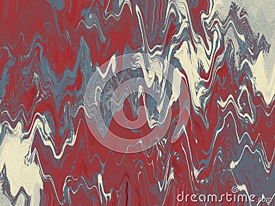 RED Fluid painting abstract art pattern series Stock Photo