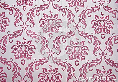 Repeated Paisley filigree Pattern white Background Stock Photo