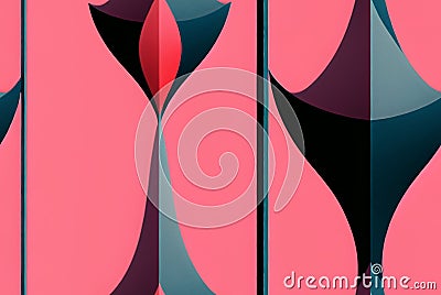 repeating art design pattern for wallpapers and background seamless shapes geometry repeat Generative AI Stock Photo