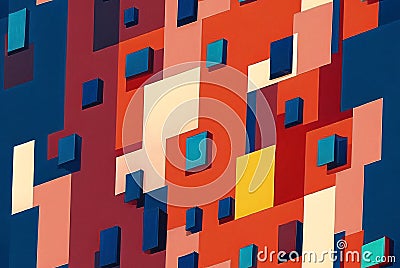 repeating art design pattern for wallpapers and background seamless shapes geometry repeat Generative AI Stock Photo