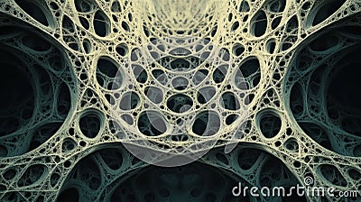 Repeating fractals casting shadows, abstract and mesmerizing composition. Light shadow 3d pattern Stock Photo