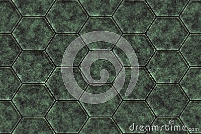 Repeating hexagonal sidewalk coverage background Stock Photo