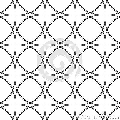 Repeating monochromatic vector curved pattern Vector Illustration