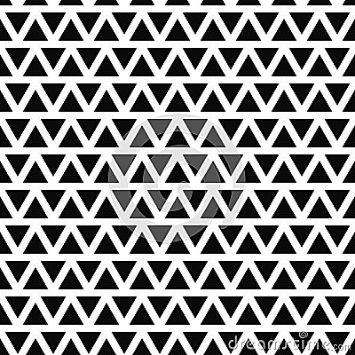 Repeating monochrome abstract triangle pattern Vector Illustration