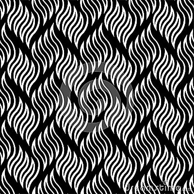 Repeating Patterns of Continuous Line Design Vector Illustration
