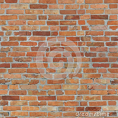 Repeating seamless background of an old brick wall Stock Photo