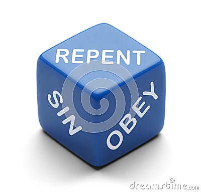 Repent Dice Stock Photo