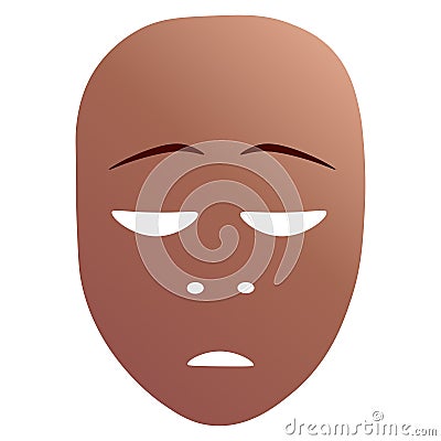 Repentance theatrical mask Vector Illustration