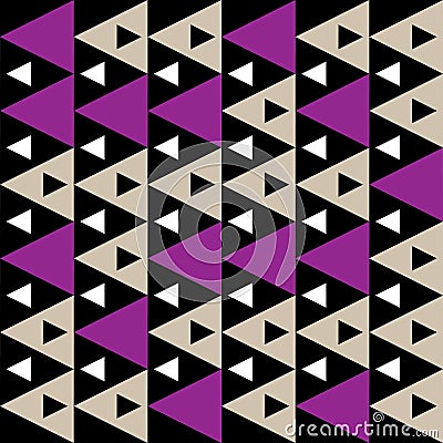 Repetition of geometric tiles made of triangles. Vector Seamless pattern. Modern stylish texture for textiles or wallpaper Vector Illustration