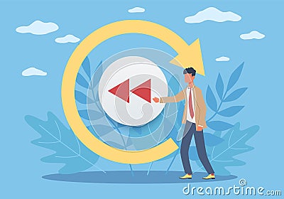 Repetition of learned information. Learning method for better memorization, summary repeating, educational process Vector Illustration